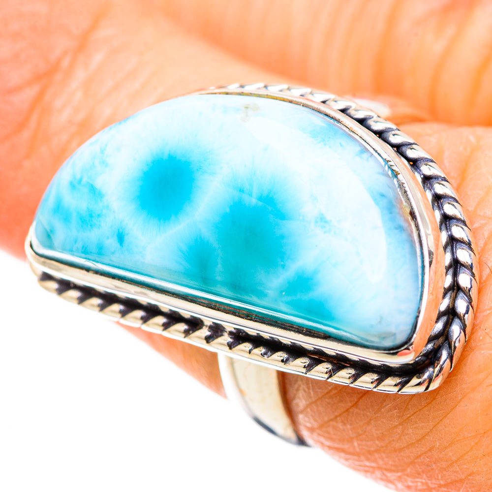 Larimar Rings handcrafted by Anasilvercos - RING130549