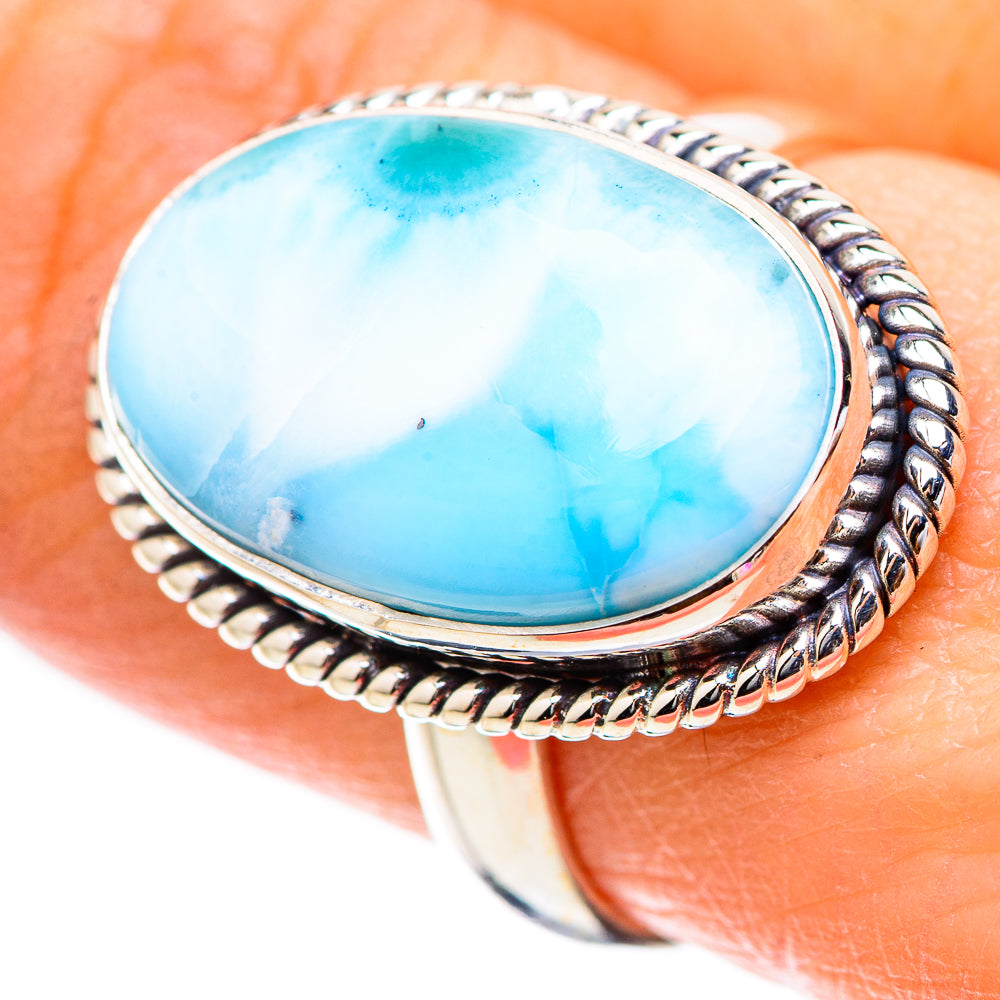 Larimar Rings handcrafted by Anasilvercos - RING130567