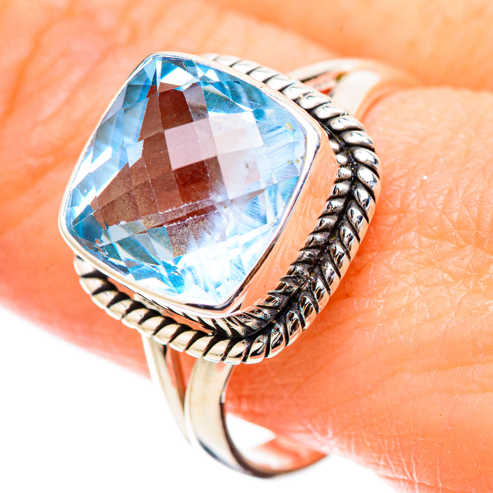 Blue Topaz Rings handcrafted by Anasilvercos - RING130569