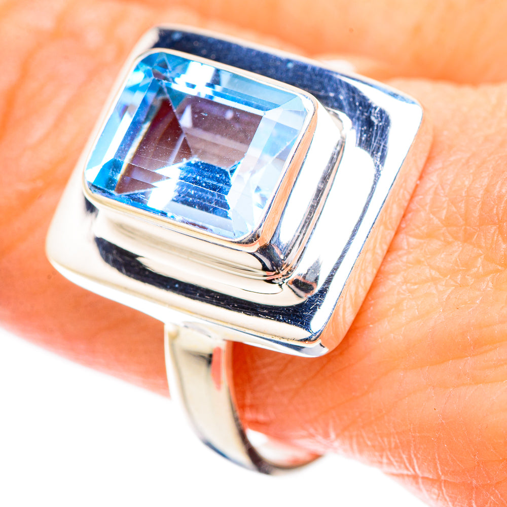 Blue Topaz Rings handcrafted by Anasilvercos - RING130572