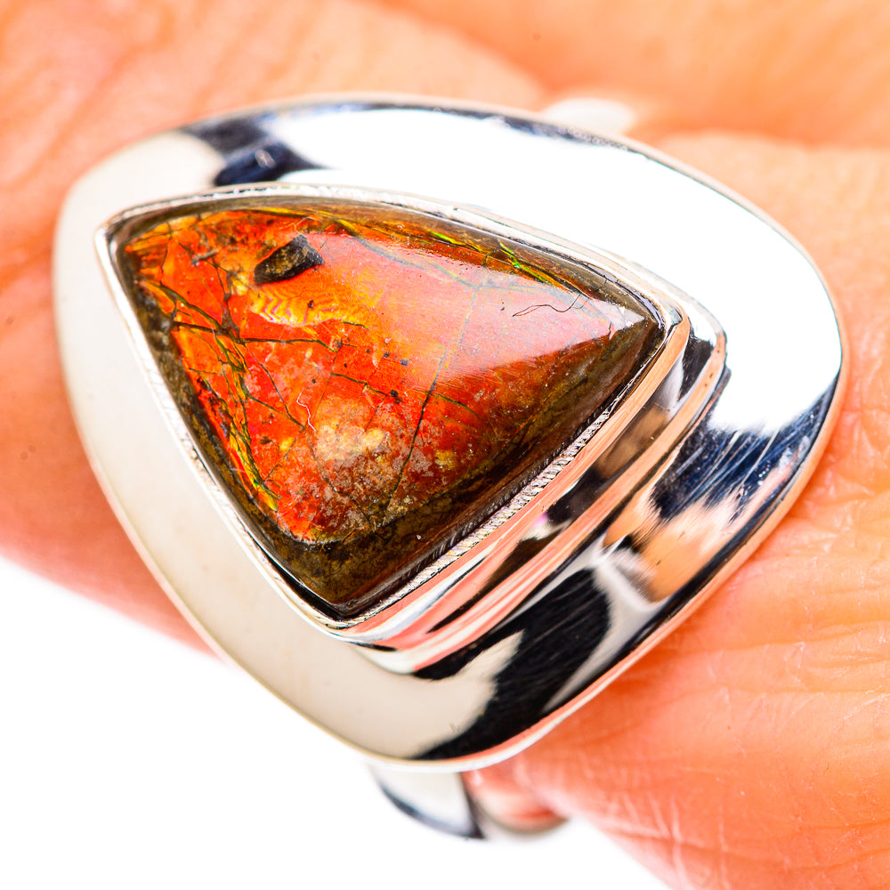Ammolite Rings handcrafted by Anasilvercos - RING130582