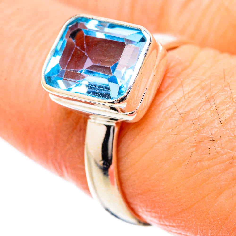 Blue Topaz Rings handcrafted by Anasilvercos - RING130592