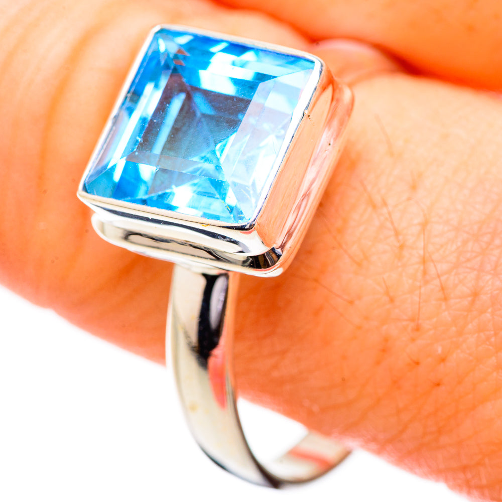 Blue Topaz Rings handcrafted by Anasilvercos - RING130596