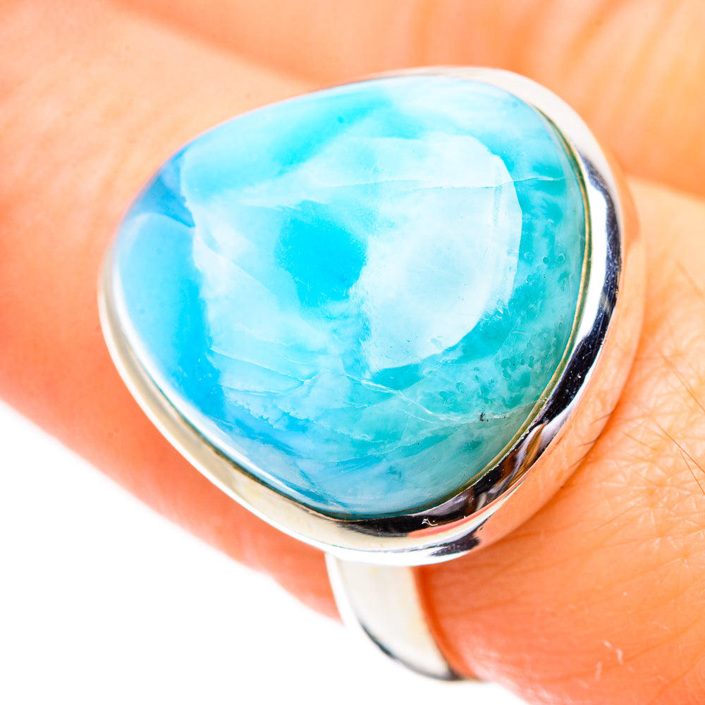 Larimar Rings handcrafted by Anasilvercos - RING130597