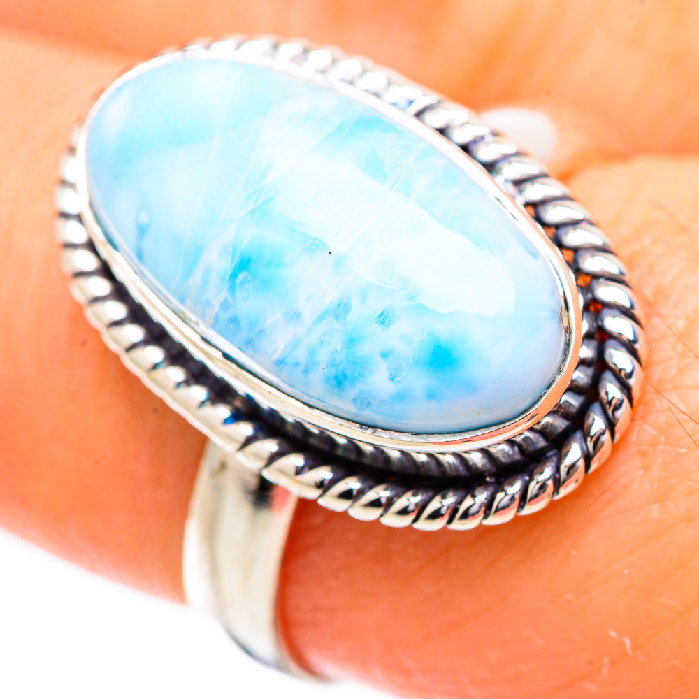 Larimar Rings handcrafted by Anasilvercos - RING130600