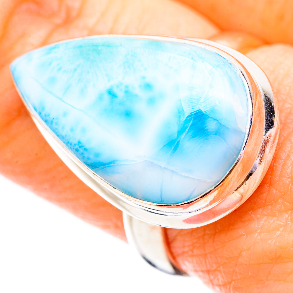 Larimar Rings handcrafted by Anasilvercos - RING130601