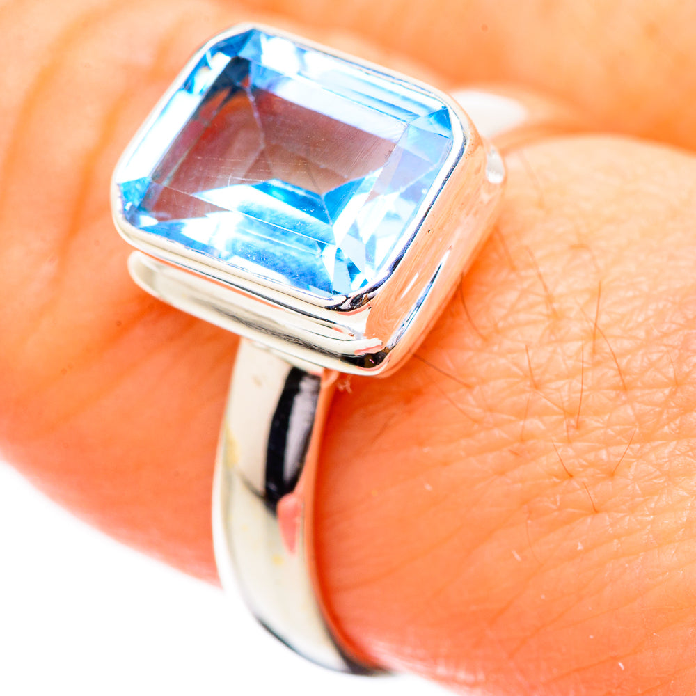 Blue Topaz Rings handcrafted by Anasilvercos - RING130625