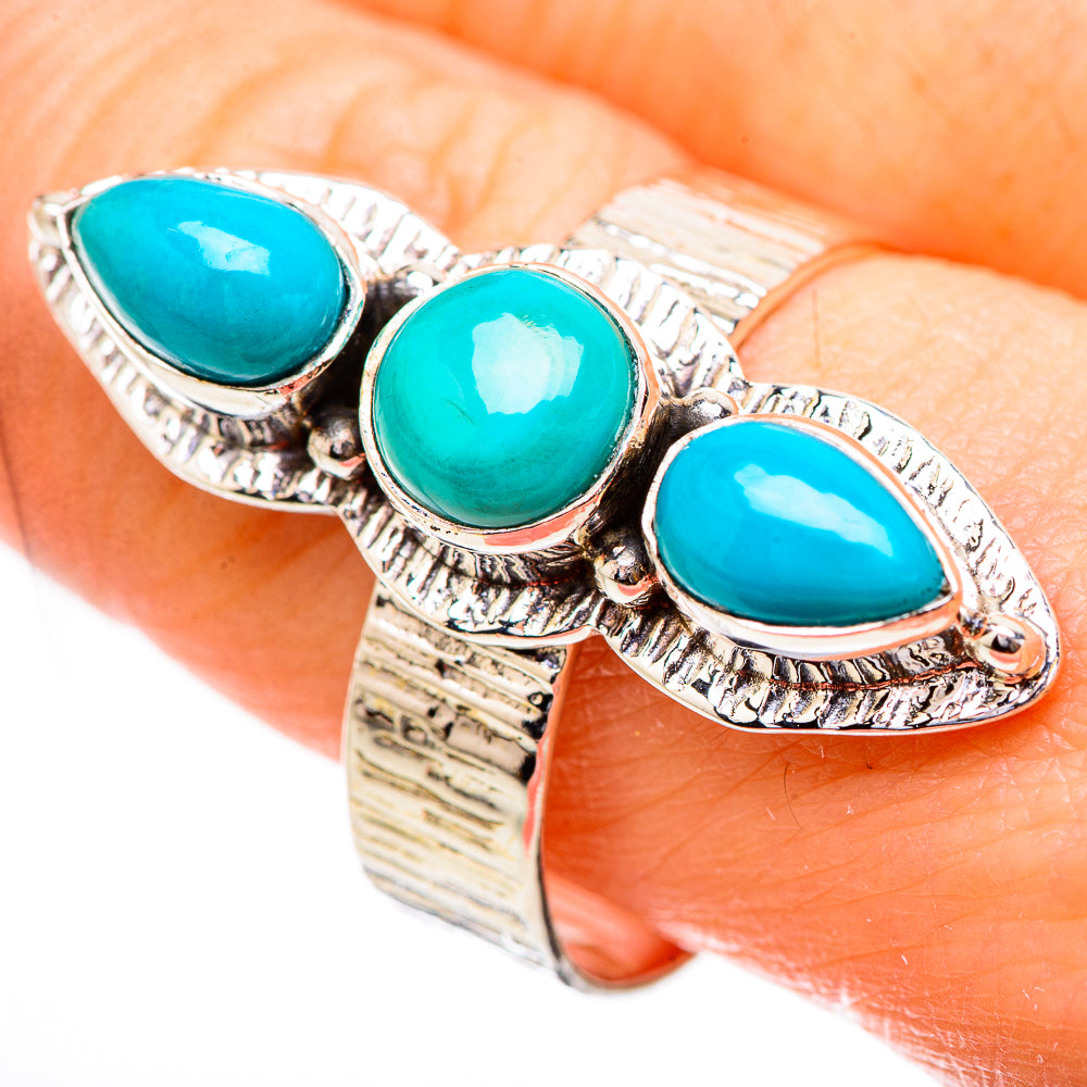 Sleeping Beauty Turquoise Rings handcrafted by Anasilvercos - RING130627