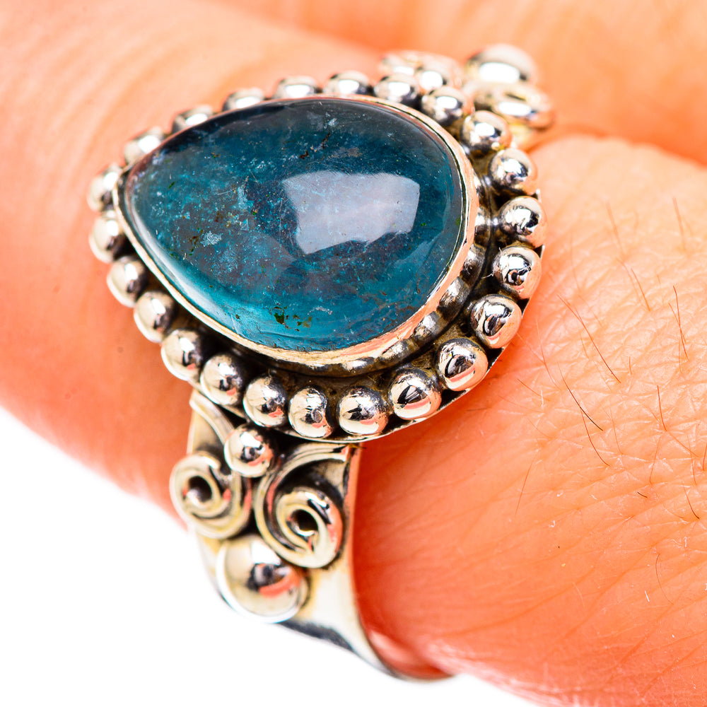 Blue Fluorite Rings handcrafted by Anasilvercos - RING130633