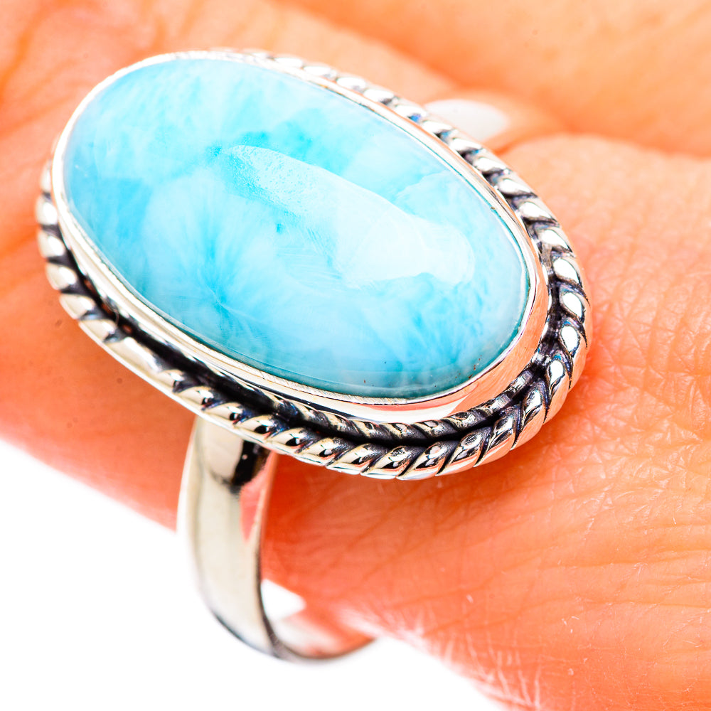 Larimar Rings handcrafted by Anasilvercos - RING130634