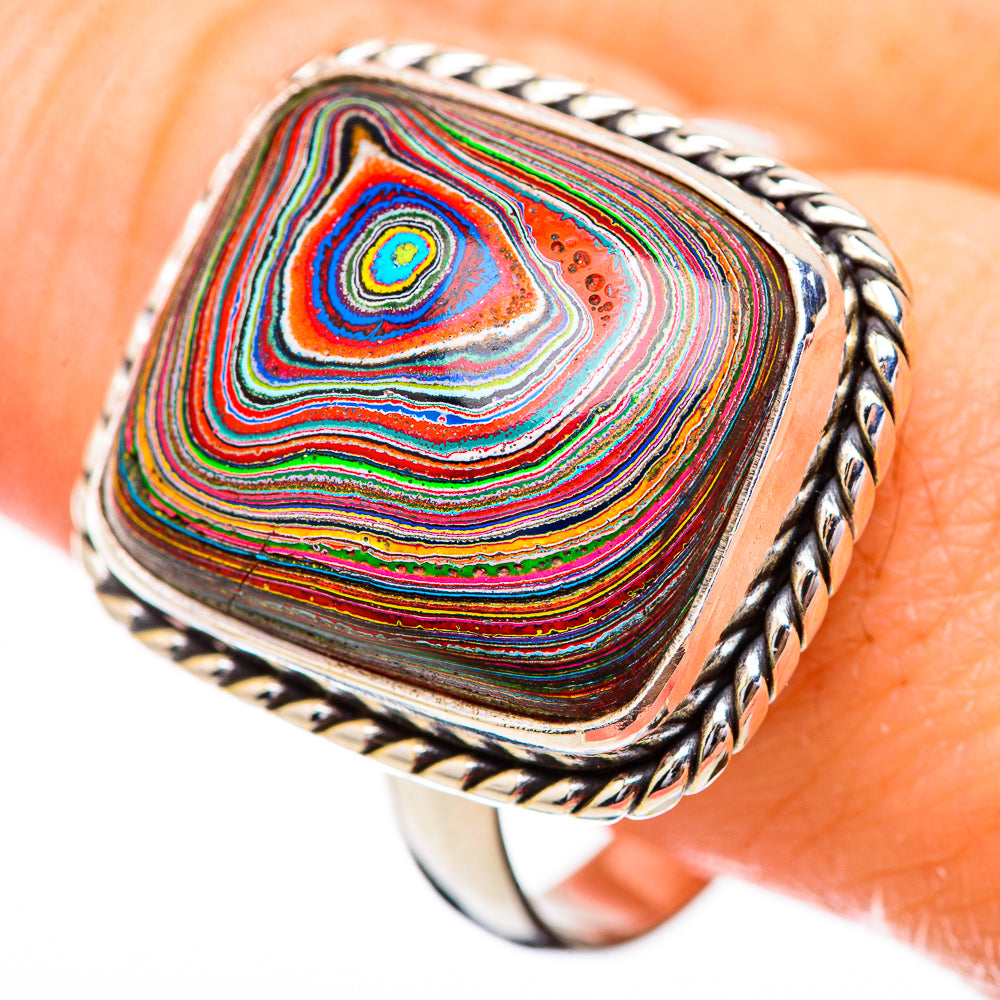 Fordite Rings handcrafted by Anasilvercos - RING130650