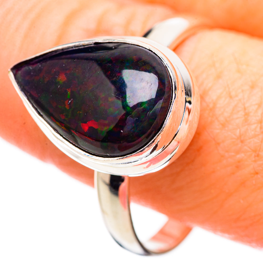 Black Opal Rings handcrafted by Anasilvercos - RING130653
