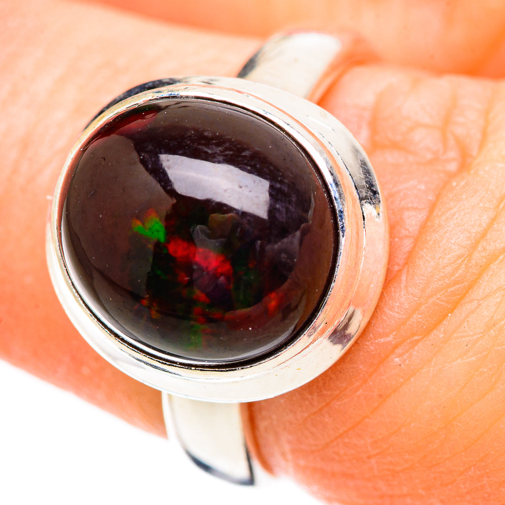 Black Opal Rings handcrafted by Anasilvercos - RING130654