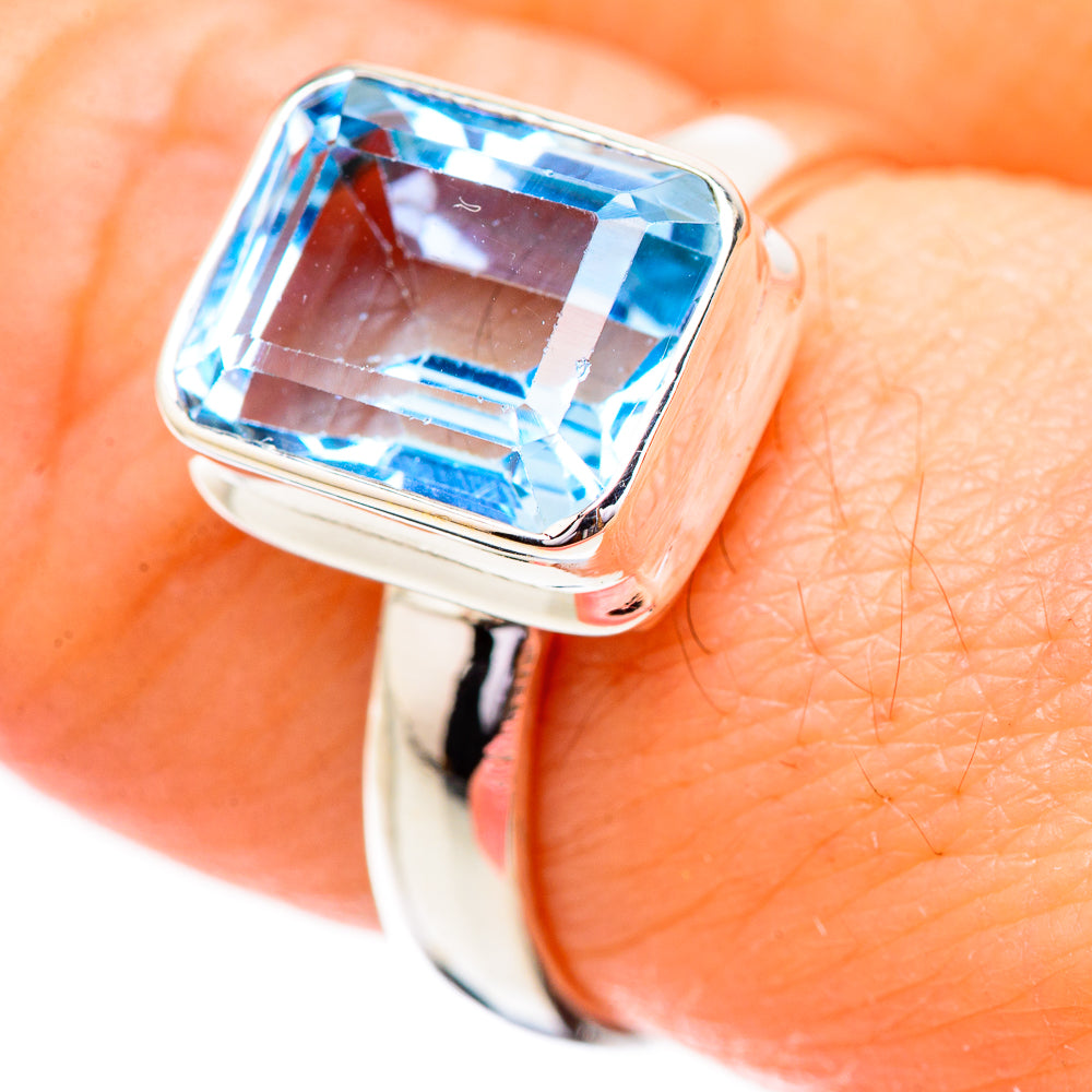 Blue Topaz Rings handcrafted by Anasilvercos - RING130657
