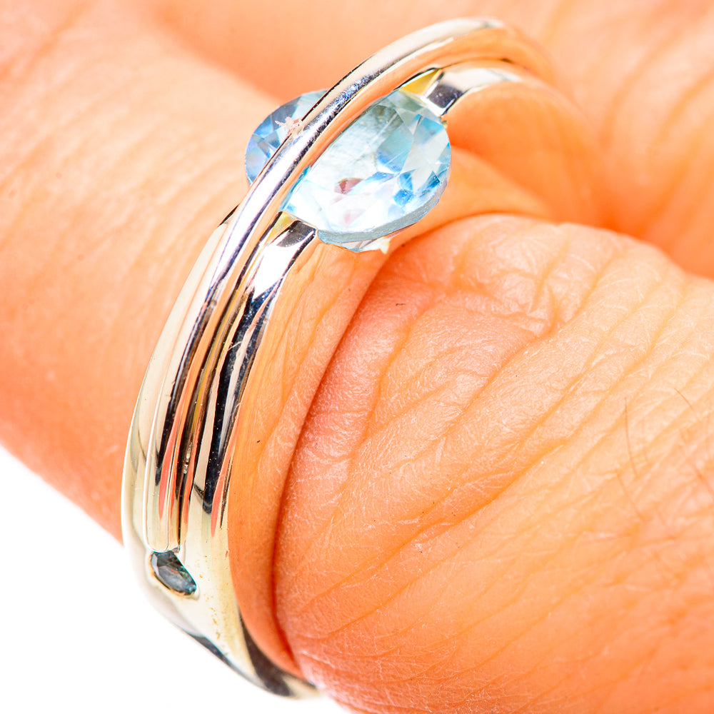 Blue Topaz Rings handcrafted by Anasilvercos - RING130664