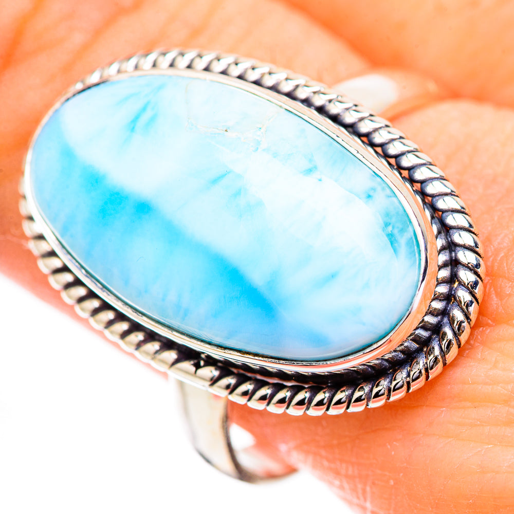 Larimar Rings handcrafted by Anasilvercos - RING130665