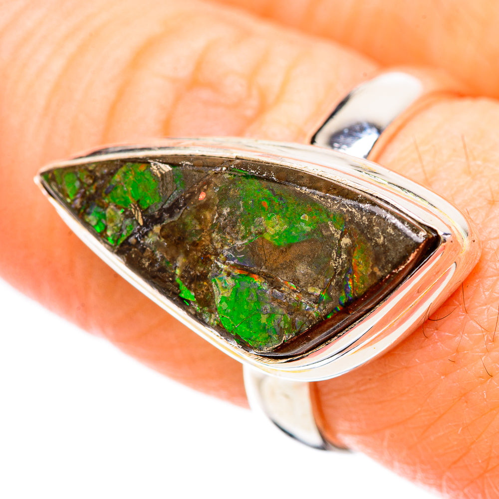 Ammolite Rings handcrafted by Anasilvercos - RING130666
