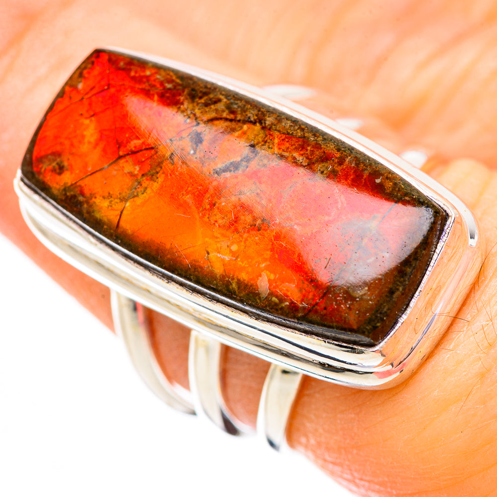 Ammolite Rings handcrafted by Anasilvercos - RING130674