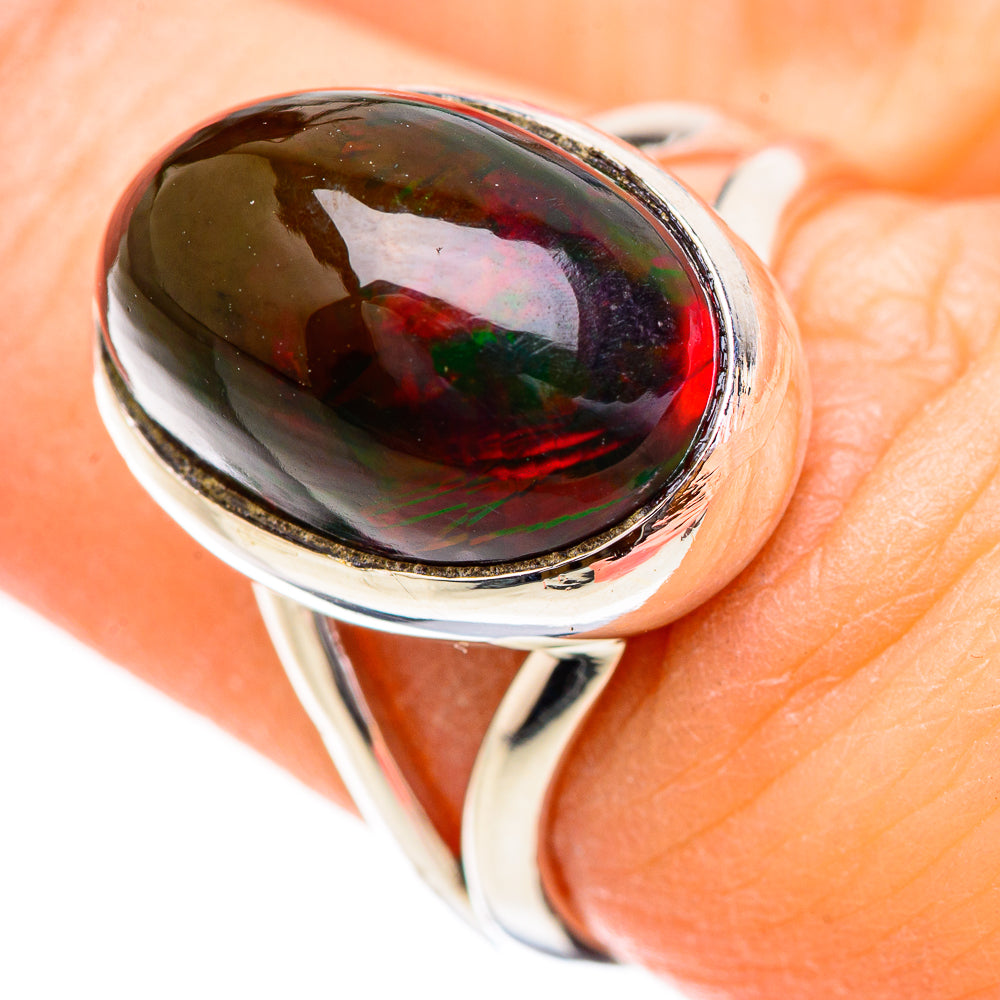 Black Opal Rings handcrafted by Anasilvercos - RING130686
