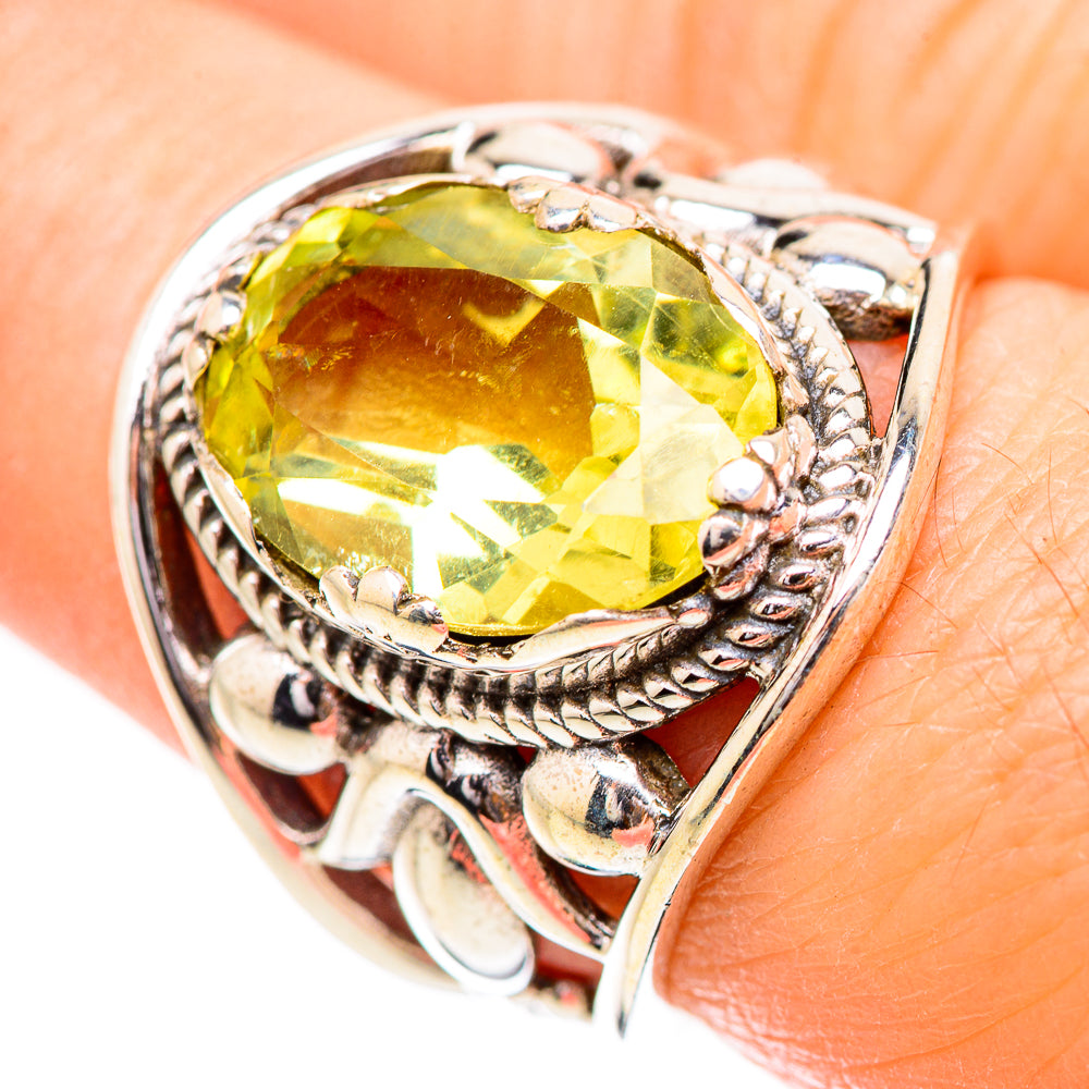 Lemon Quartz Rings handcrafted by Anasilvercos - RING130688