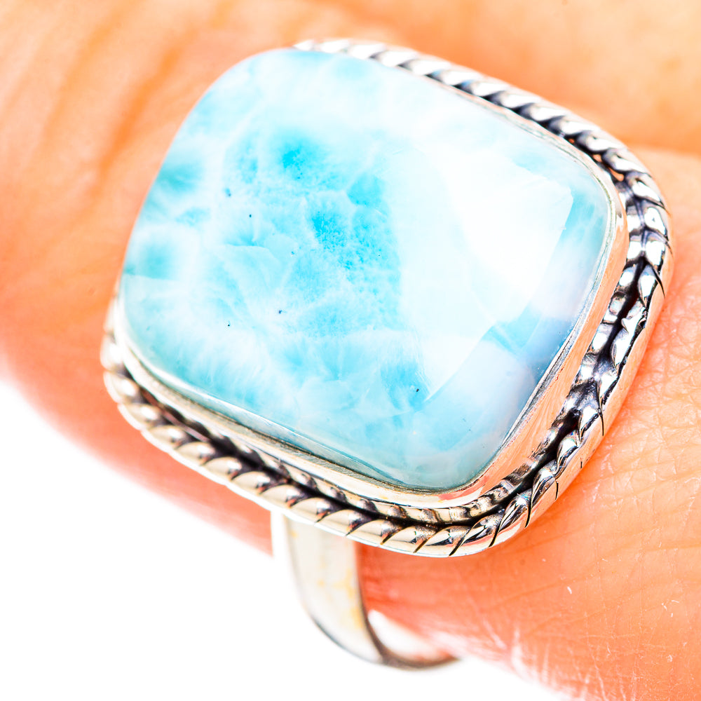 Larimar Rings handcrafted by Anasilvercos - RING130692