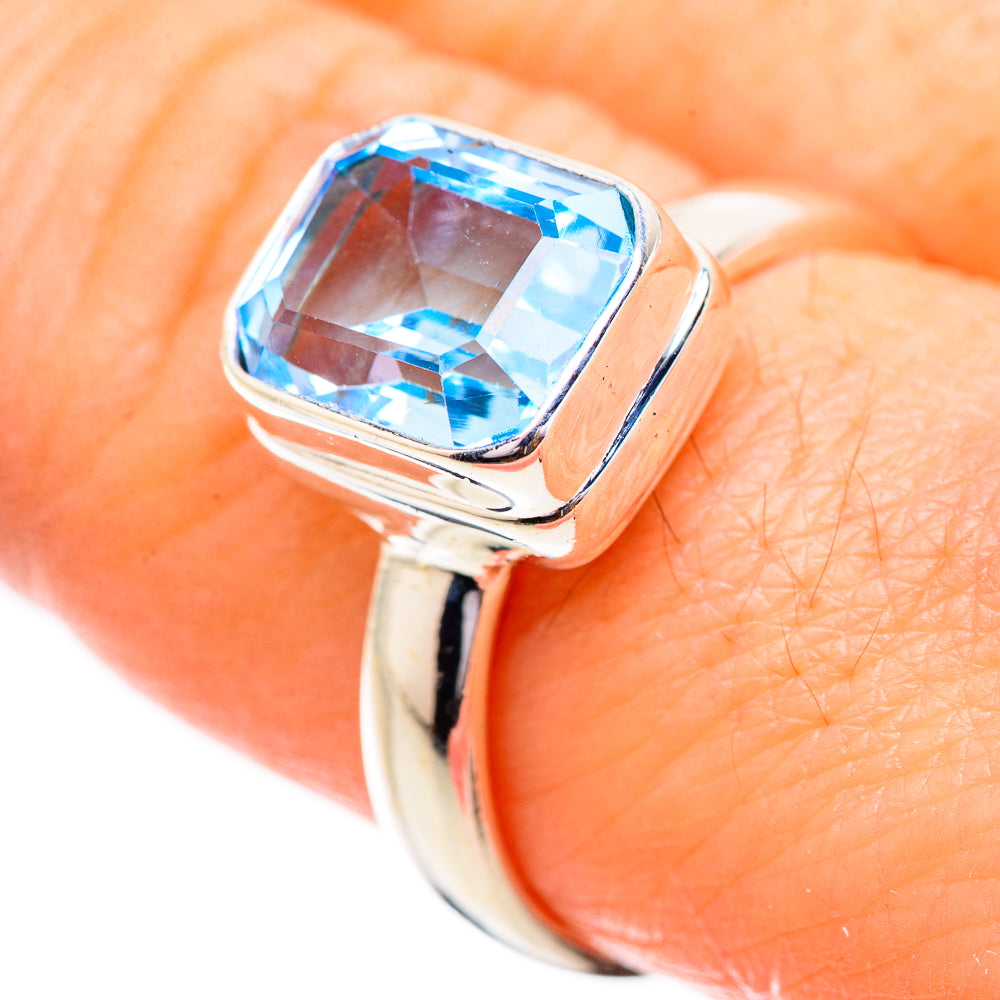 Blue Topaz Rings handcrafted by Anasilvercos - RING130693