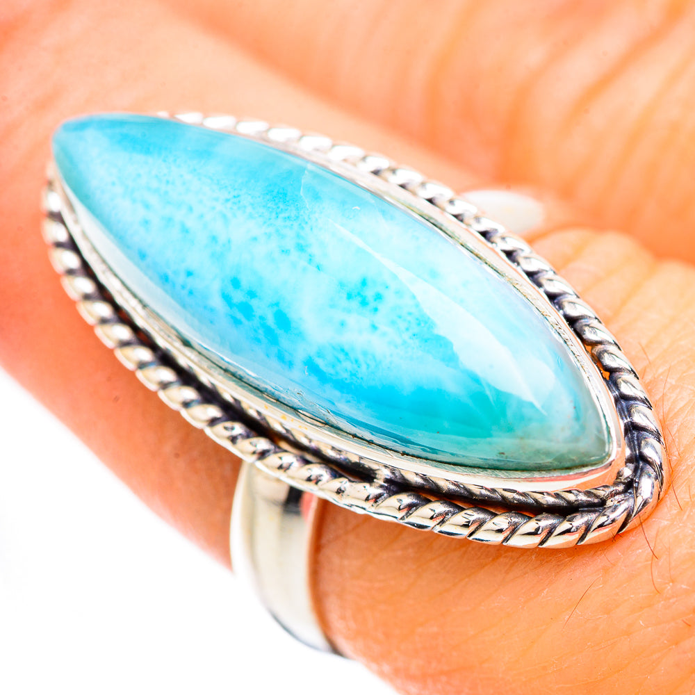 Larimar Rings handcrafted by Anasilvercos - RING130695