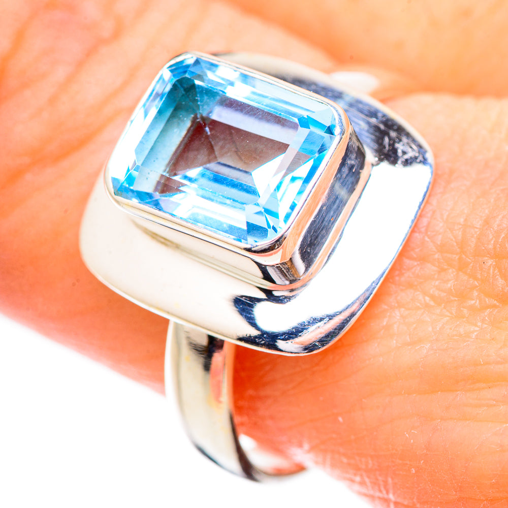 Blue Topaz Rings handcrafted by Anasilvercos - RING130696