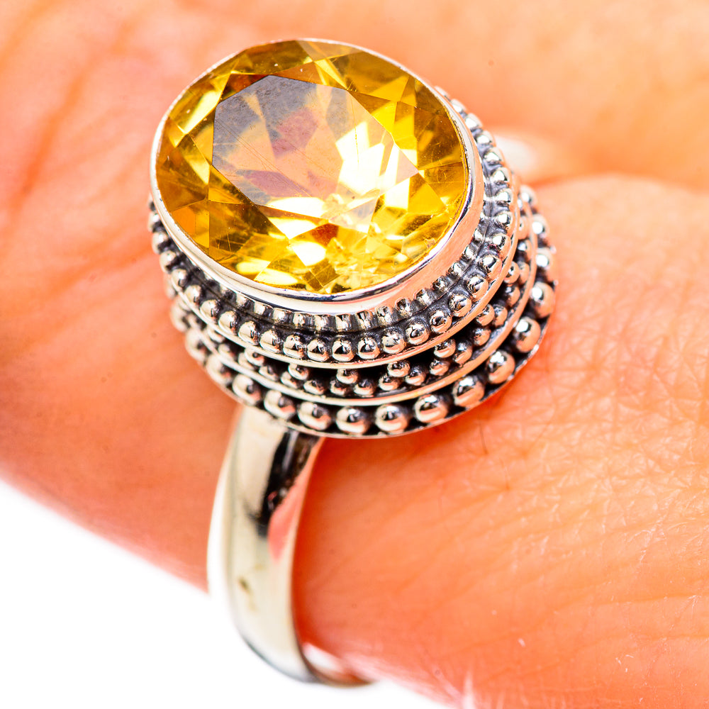 Citrine Rings handcrafted by Anasilvercos - RING130703