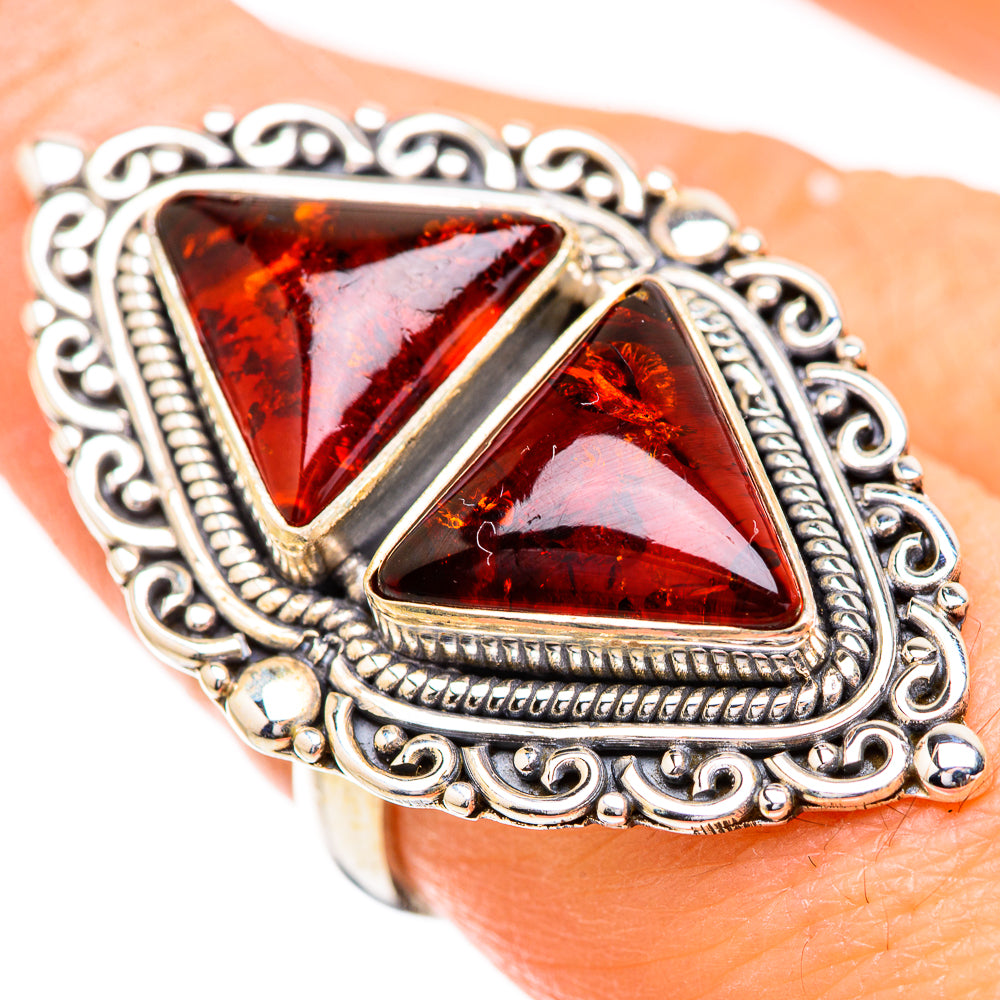 Baltic Amber Rings handcrafted by Anasilvercos - RING130707