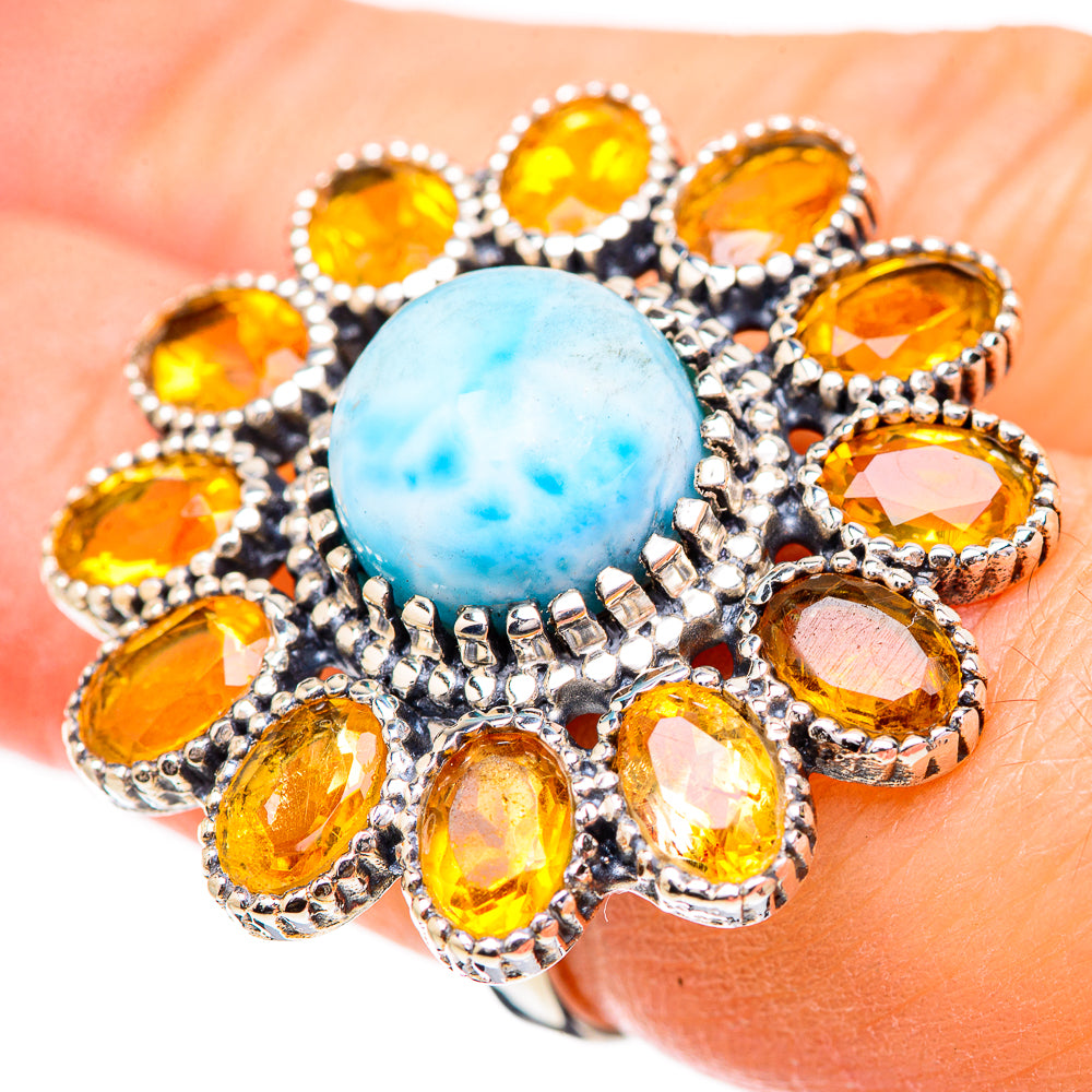 Larimar Rings handcrafted by Anasilvercos - RING130720