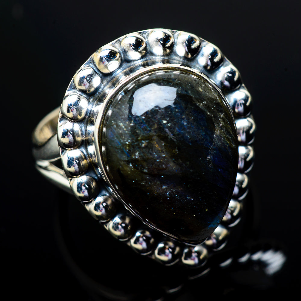 Labradorite Rings handcrafted by Anasilvercos - RING13072