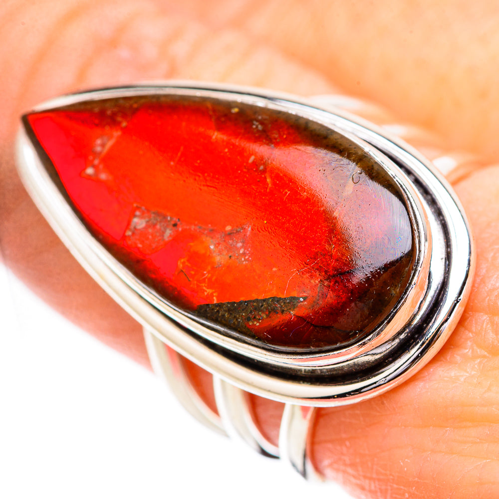 Ammolite Rings handcrafted by Anasilvercos - RING130735