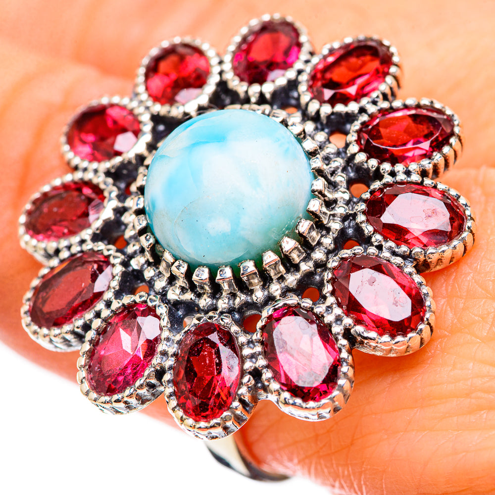 Larimar Rings handcrafted by Anasilvercos - RING130763