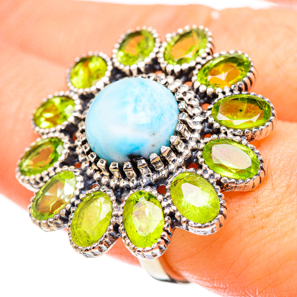 Larimar Rings handcrafted by Anasilvercos - RING130766