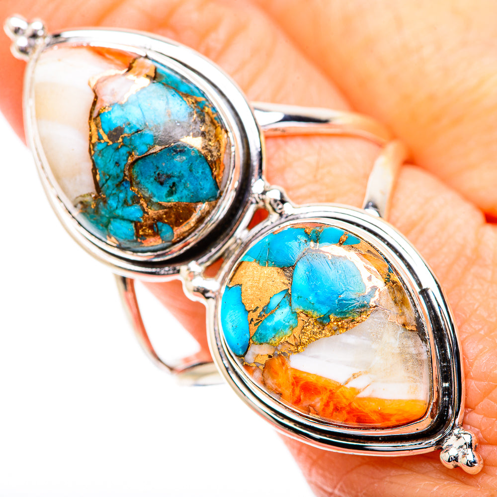 Spiny Oyster Turquoise Rings handcrafted by Anasilvercos - RING130798