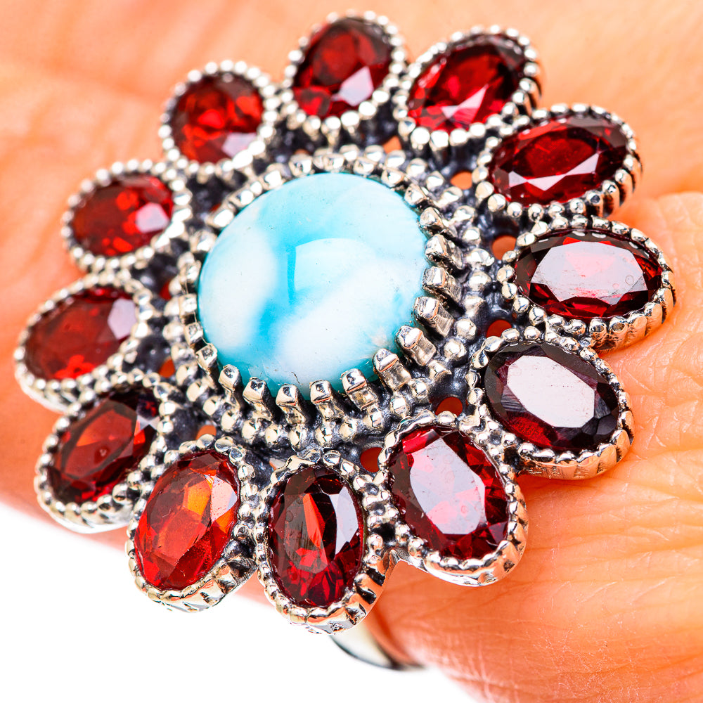 Larimar Rings handcrafted by Anasilvercos - RING130800