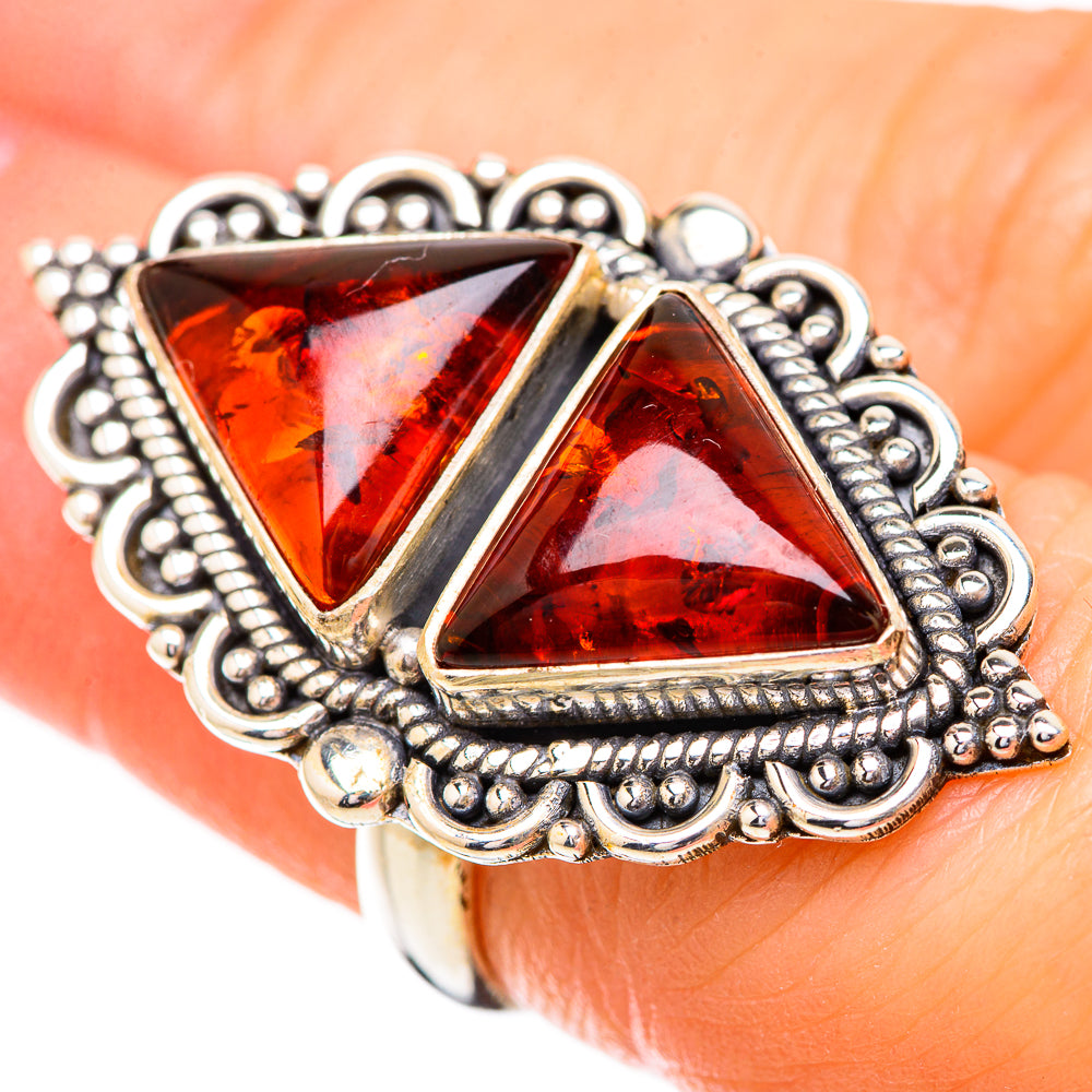 Baltic Amber Rings handcrafted by Anasilvercos - RING130803