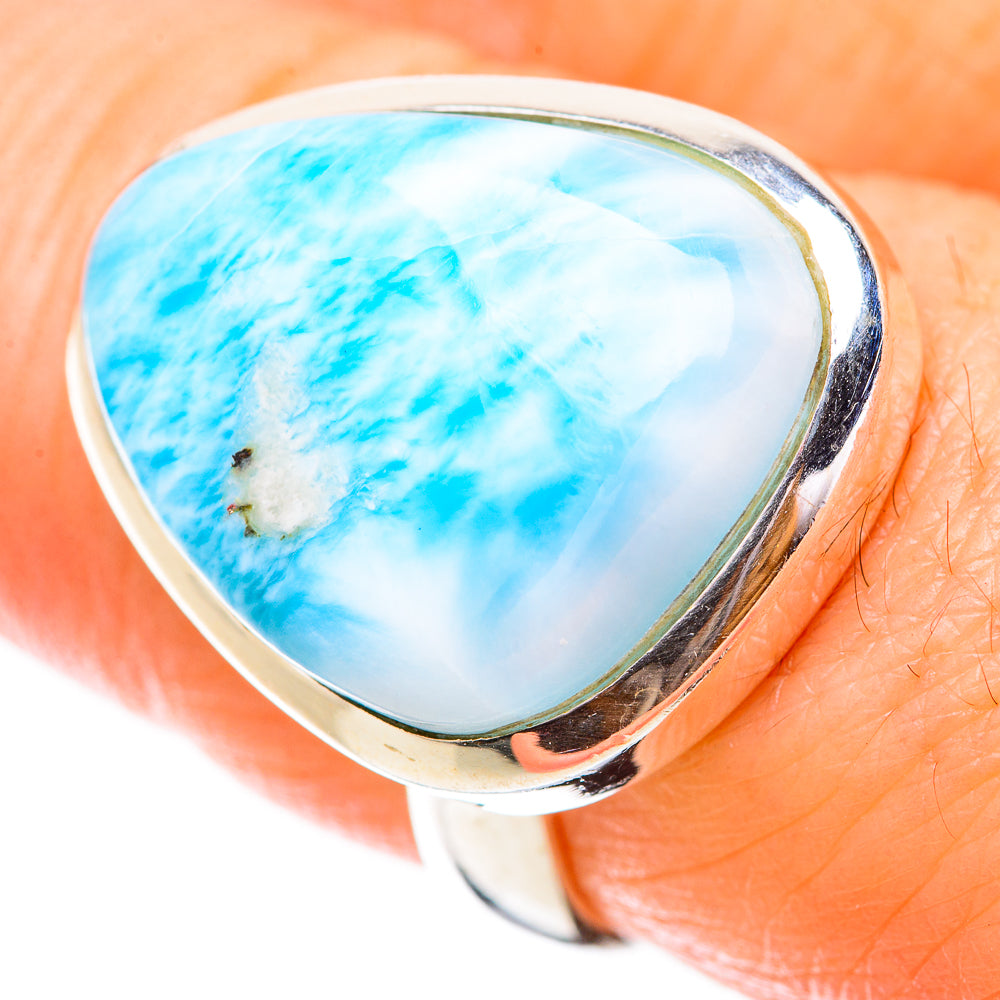 Larimar Rings handcrafted by Anasilvercos - RING130820