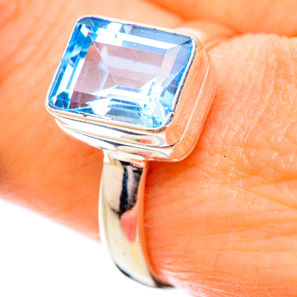 Blue Topaz Rings handcrafted by Anasilvercos - RING130821