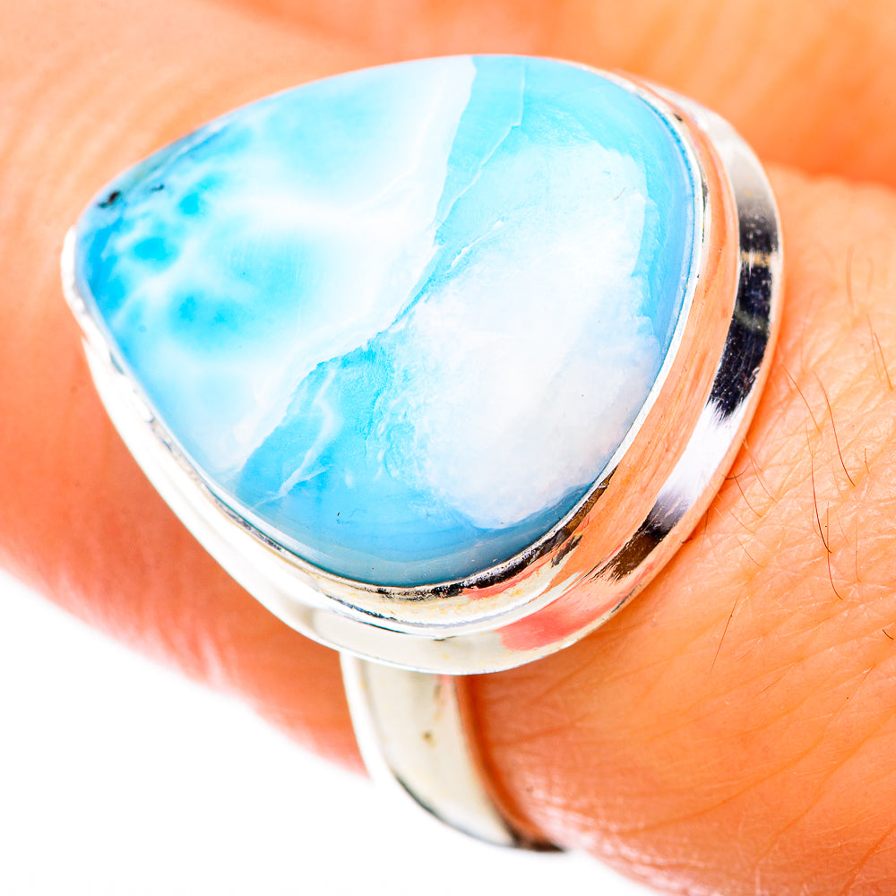 Larimar Rings handcrafted by Anasilvercos - RING130826