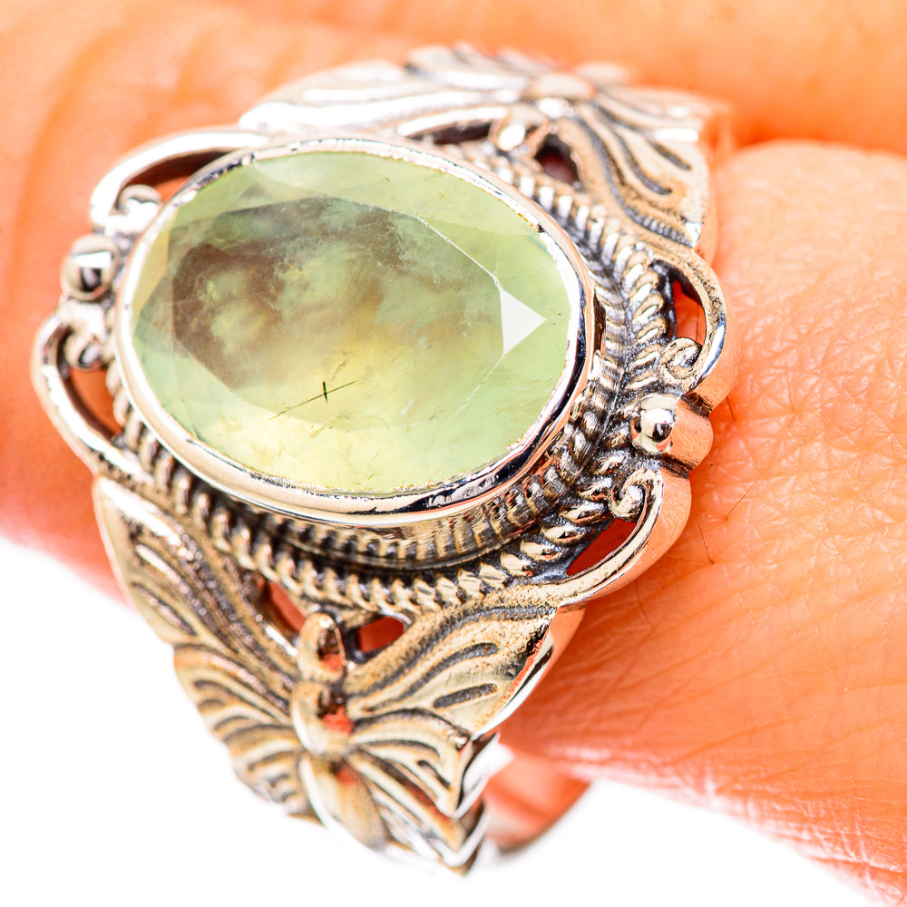 Prehnite Rings handcrafted by Anasilvercos - RING130833