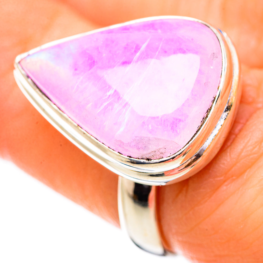 Pink Moonstone Rings handcrafted by Anasilvercos - RING130836