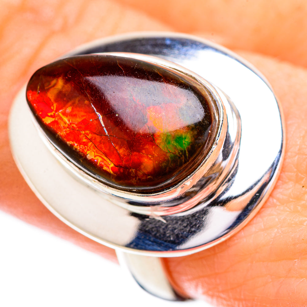 Ammolite Rings handcrafted by Anasilvercos - RING130839