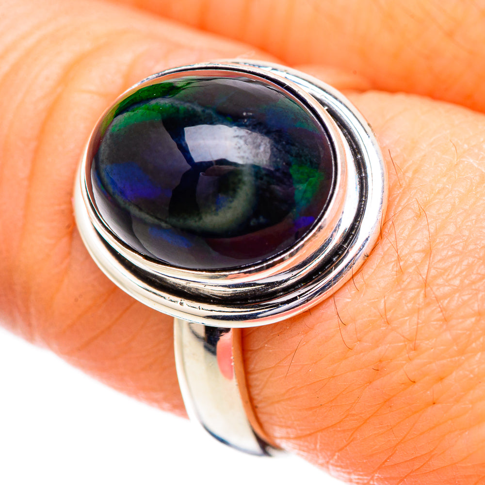 Black Opal Rings handcrafted by Anasilvercos - RING130854