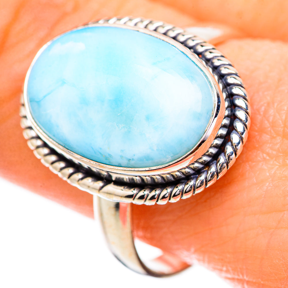 Larimar Rings handcrafted by Anasilvercos - RING130856