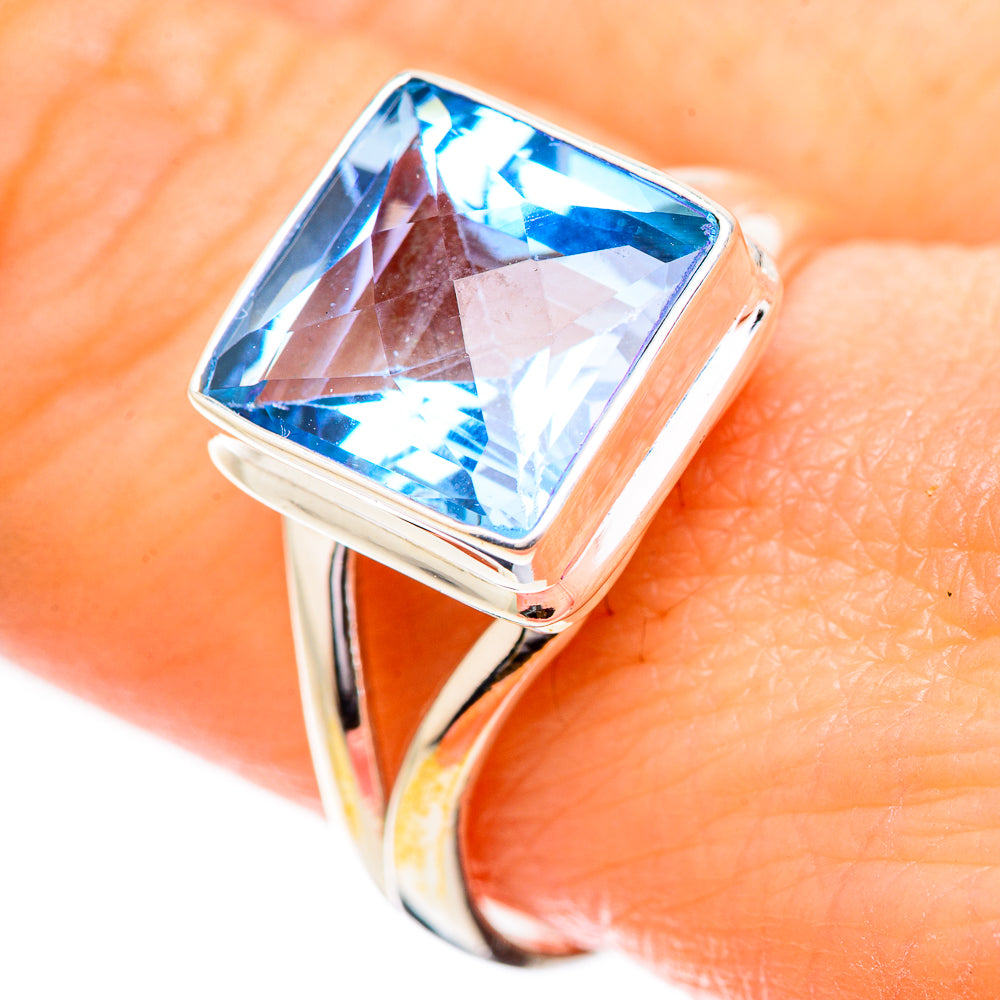 Blue Topaz Rings handcrafted by Anasilvercos - RING130858