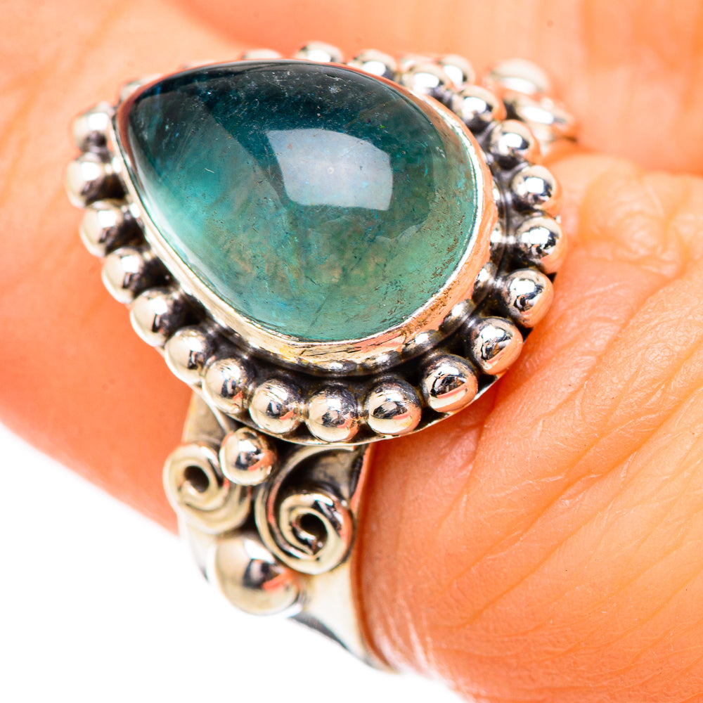 Blue Fluorite Rings handcrafted by Anasilvercos - RING130863