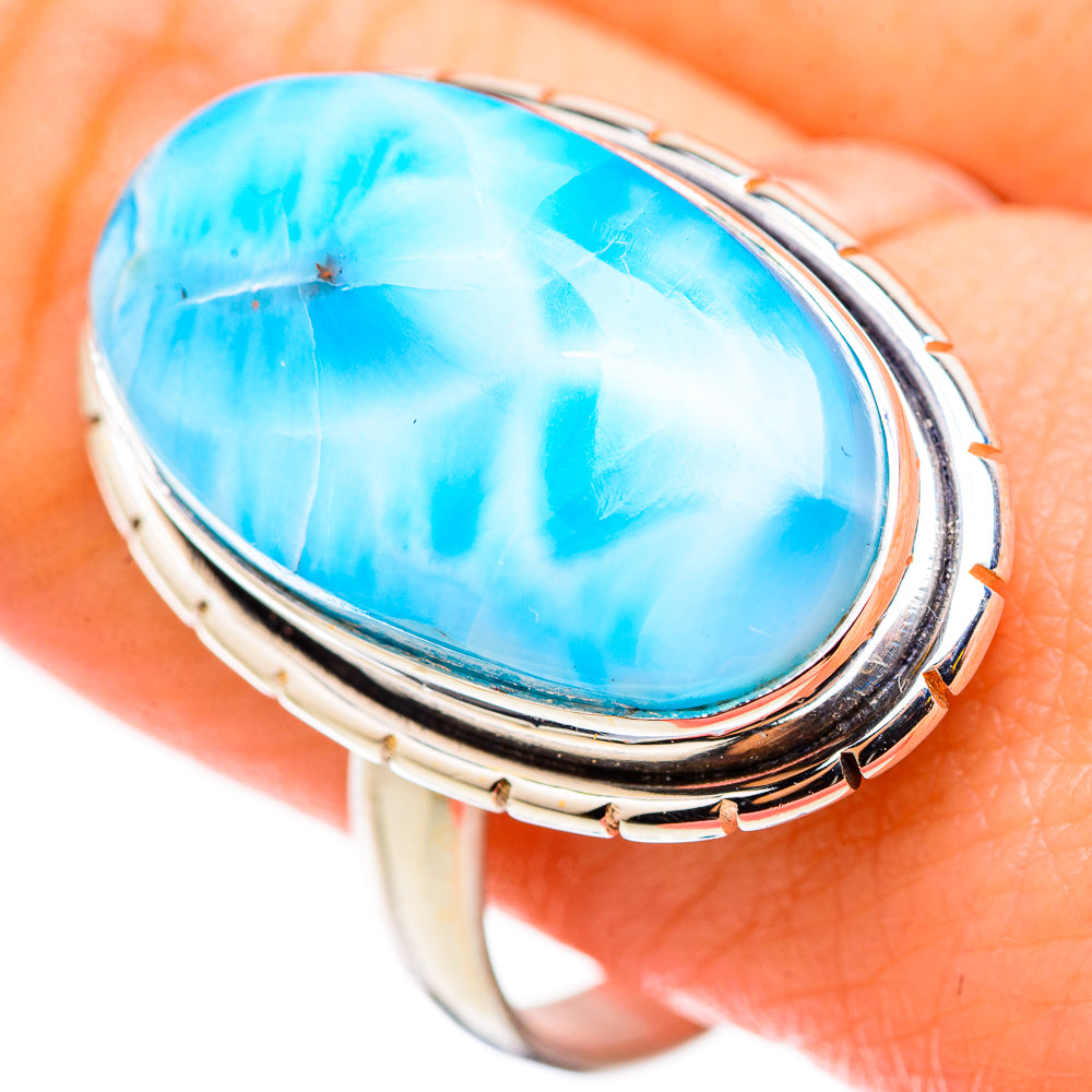 Larimar Rings handcrafted by Anasilvercos - RING130869
