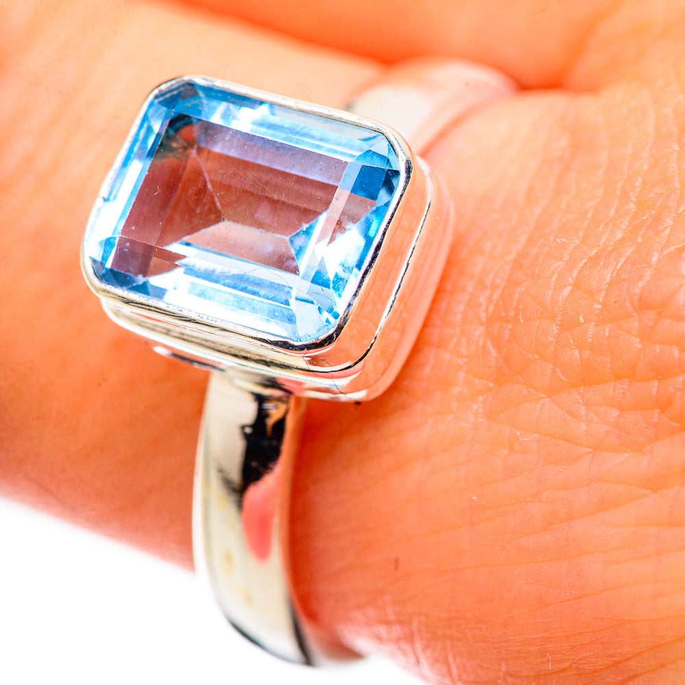 Blue Topaz Rings handcrafted by Anasilvercos - RING130870